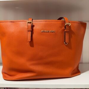 Michael Kors Orange Jet Set Tote Bag